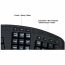 Adesso AKB-450UB Tru-Form Ergonomic Touchpad Keyboard - Cable - USB Interface