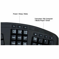 Adesso AKB-450UB Tru-Form Ergonomic Touchpad Keyboard - Cable - USB Interface