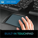 Adesso AKB-450UB Tru-Form Ergonomic Touchpad Keyboard - Cable - USB Interface