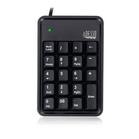 Adesso AKB-600HB 19-Key Mechanical Keypad with 3-Port USB Hub