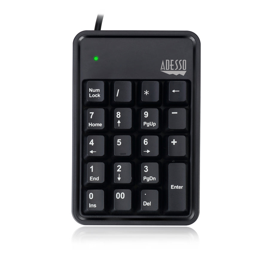 Adesso AKB-600HB 19-Key Mechanical Keypad with 3-Port USB Hub