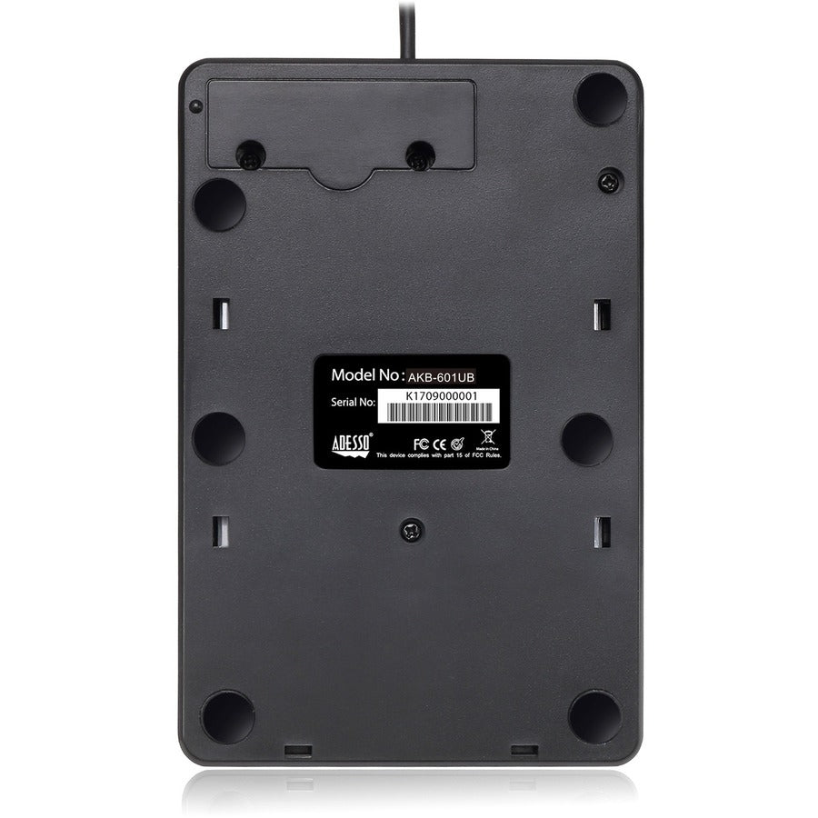 Adesso AKB-601UB USB Spill Resistant 18-Key Numeric Keypad - Black