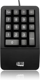 Adesso AKB-618UB Antimicrobial Waterproof Numeric Keypad with Wrist Rest Support
