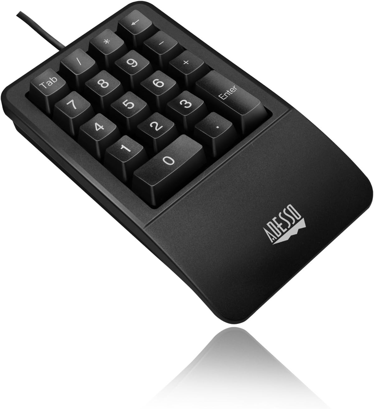 Adesso AKB-618UB Antimicrobial Waterproof Numeric Keypad with Wrist Rest Support