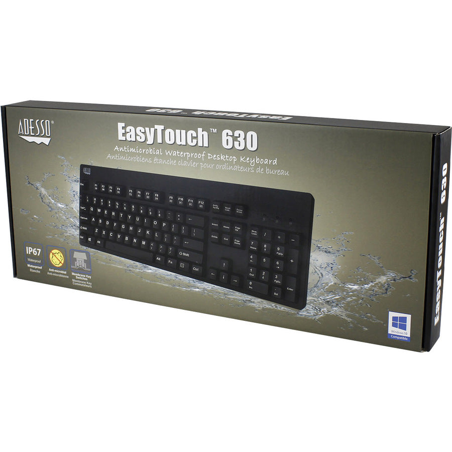 Adesso AKB-630UB EasyTouch 630UB - Antimicrobial Waterproof Keyboard