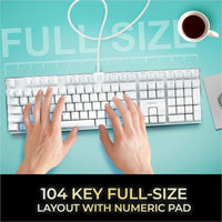 Adesso AKB-680UW Multi-OS Illuminated Mechanical Keyboard - 104 Keys