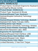 Targus AKM624USZ EcoSmart Ergonomic Keyboard and ErgoFlip Mouse Combo