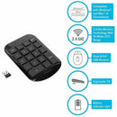 Targus AKP11US Wireless Numeric Keypad - USB - Black, Gray
