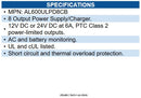 Altronix AL600ULPD8CB Power Supply Charger, PTC Class Outputs, 12/24VDC at 6A