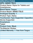 Targus AMM01TBUS Stylus for Tablets and Smartphones - Black