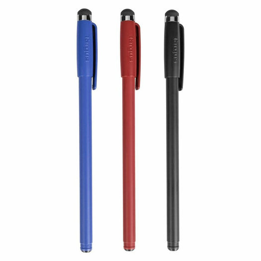 Targus AMM0601TBUS Antimicrobial Stylus & Pen (3 Pack) -  Black, Red, Blue