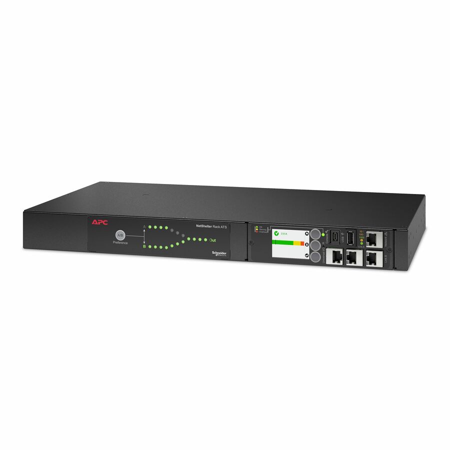 APC AP4450A Netshelter Rack Automatic Transfer Switch, 1U, 15A, 100/120V,5-15 IN