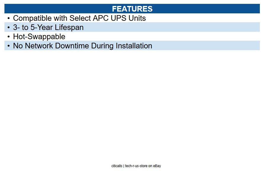 APC APCRBC123 Replacement Battery Cartridge for Smart-UPS Line Interactive, 24V