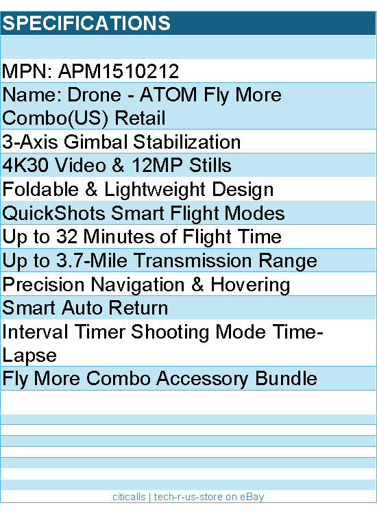 Potensic APM1510212 Drone - ATOM Fly More Combo(US) Retail