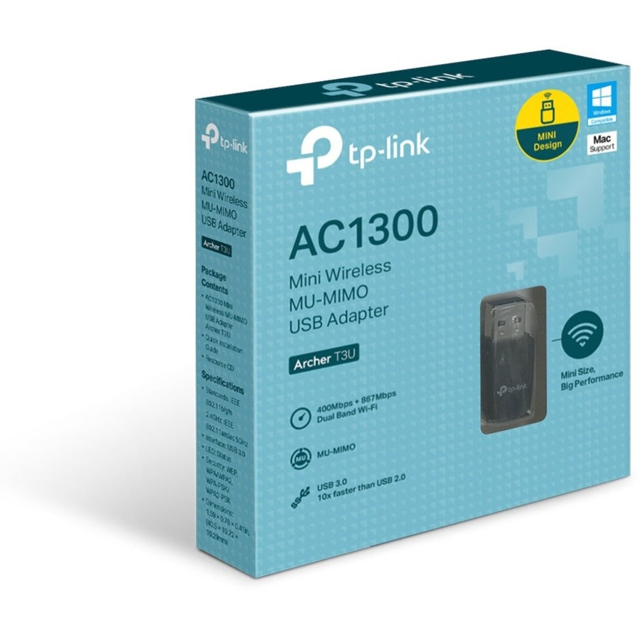 TP-Link Archer T3U - IEEE 802.11ac Dual Band Wi-Fi Adapter for Desktop/Notebook