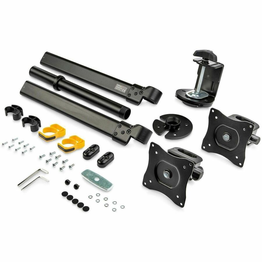 StarTech ARMBARDUOG Desk-Mount Dual-Monitor Arm - Black - For up to 27"
