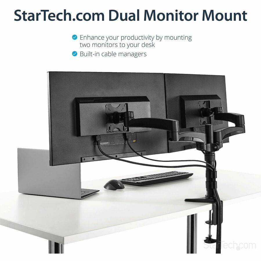 StarTech ARMDUAL Desk Mount Dual Monitor Arm - For VESA Monitors up to 24"