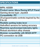 MOZA RACING AS009 MTLP Panel Retail - 25 programmable switch signals