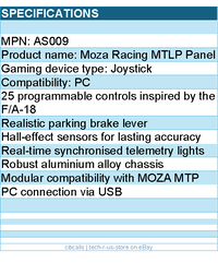MOZA RACING AS009 MTLP Panel Retail - 25 programmable switch signals