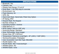 CipherLab AS36S4RF4SUG1 RS36 Mobile Computer 5.5" Hd+ - Android 12 - Bluetooth