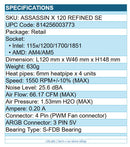 Thermalright ASSASSIN X 120 REFINED SE CPU Air Cooler TL-C12C Fan AGHP AMD Intel