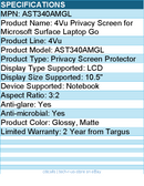 Targus AST340AMGL Privacy Screen for Microsoft Surface Laptop Go Glossy, Matte