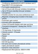 Vtech ATT-SB3014 Conference Speakerphone with 4 mics
