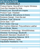 Belkin AUD006BTBLK Wireless Over-Ear Headset - Black for Kids with Mic