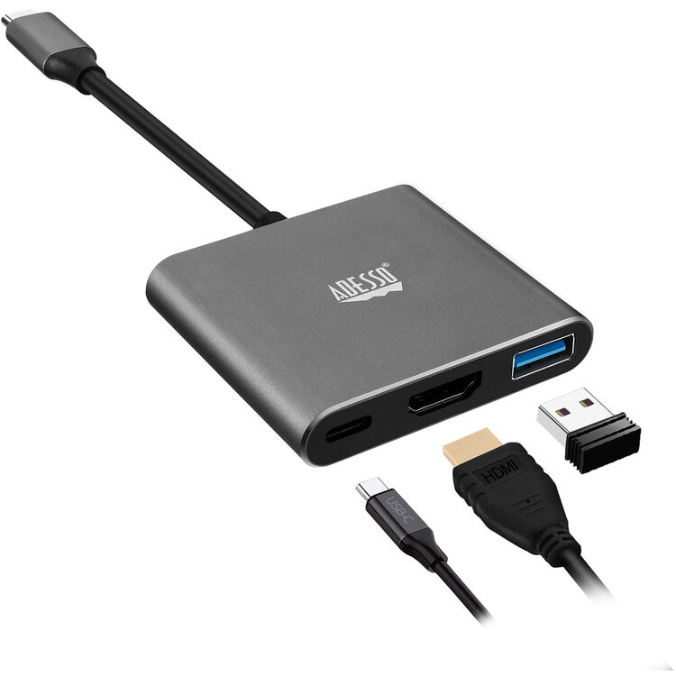 Adesso AUH-4010 3-IN-1 USB-C Multi-Port Docking Station (TAA Compliant)