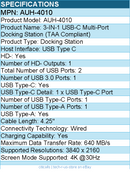 Adesso AUH-4010 3-IN-1 USB-C Multi-Port Docking Station (TAA Compliant)