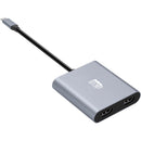 Adesso AUH-5020 USB-C to Dual Video Adapter - Lightweight, Plug and Play