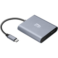 Adesso AUH-5020 USB-C to Dual Video Adapter - Lightweight, Plug and Play