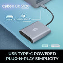 Adesso AUH-5020 USB-C to Dual Video Adapter - Lightweight, Plug and Play