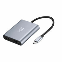 Adesso AUH-5020 USB-C to Dual Video Adapter - 3840 x 2160 Supported