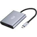 Adesso AUH-5020 USB-C to Dual Video Adapter - Lightweight, Plug and Play