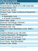 HP Poly AV1E3AA#ABA Studio V72 USB Video Bar - Video Conference Equipment