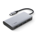 Belkin AVC006BTSGY USB-C 4-in-1 Multiport Adapter, Laptop Docking Station