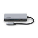 Belkin AVC006BTSGY USB-C 4-in-1 Multiport Adapter, Laptop Docking Station
