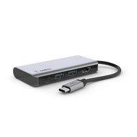 Belkin AVC006BTSGY USB-C 4-in-1 Multiport Adapter, Laptop Docking Station