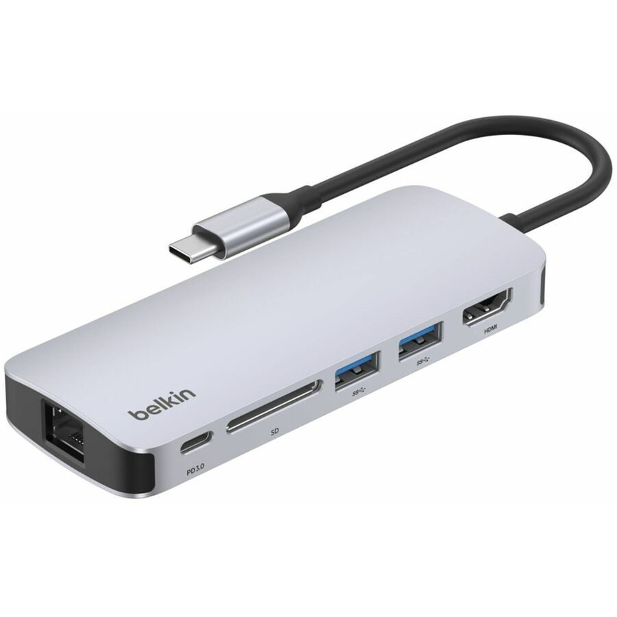 Belkin AVC008fqSGY-V2 Connect USB-C 6-in-1 Multiport Hub - Docking Station