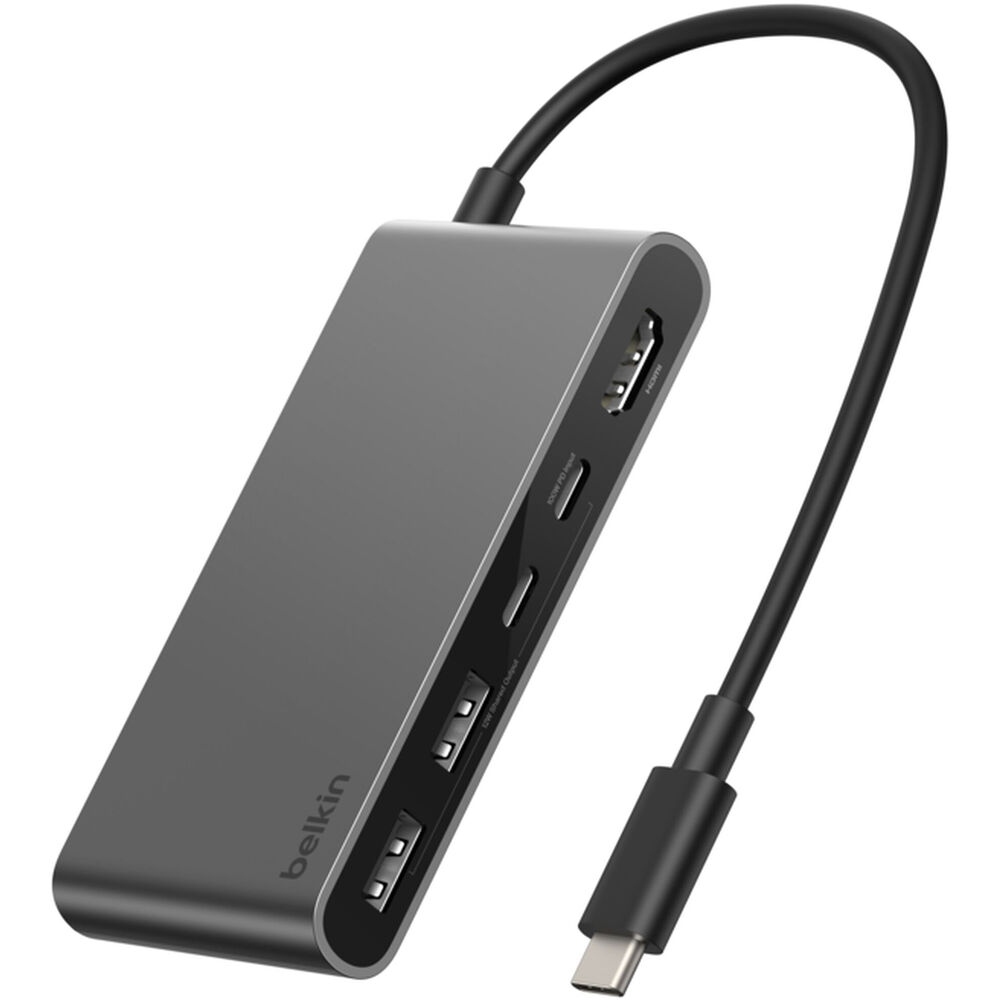 Belkin AVC022FQSGY 5-Port USB-C Hub -USB-C to 2xUSB-A, 2xUSB-C - Docking Station