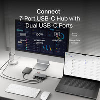 Belkin AVC023FQSGY 7-Port USB-C Hub - 2xUSB-A, 2xUSB-C - Docking Station