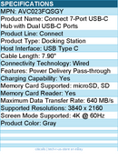 Belkin AVC023FQSGY 7-Port USB-C Hub - 2xUSB-A, 2xUSB-C - Docking Station