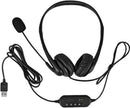 Aluratek AWHU01FJ Wired USB Stereo Headset with Noise Reducing Boom Mic