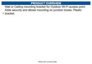 Cambium Networks AX-O-WL1BKT-WW Wall or Ceiling bracket for OD Wi-Fi AP