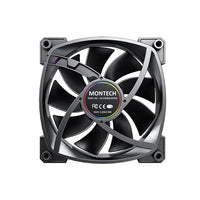 Montech AX120 PWM BLACK ARGB Fan 1600PWM, High-End Durability, Silent Performanc