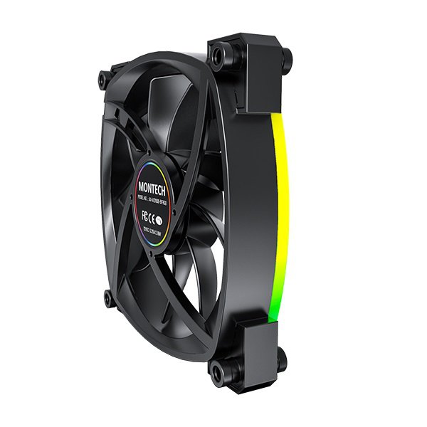 Montech AX120 PWM BLACK ARGB Fan 1600PWM, High-End Durability, Silent Performanc