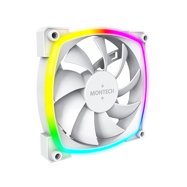 Montech AX120 PWM WHITE ARGB Fan 1600PWM, High-End Durability - 120mm