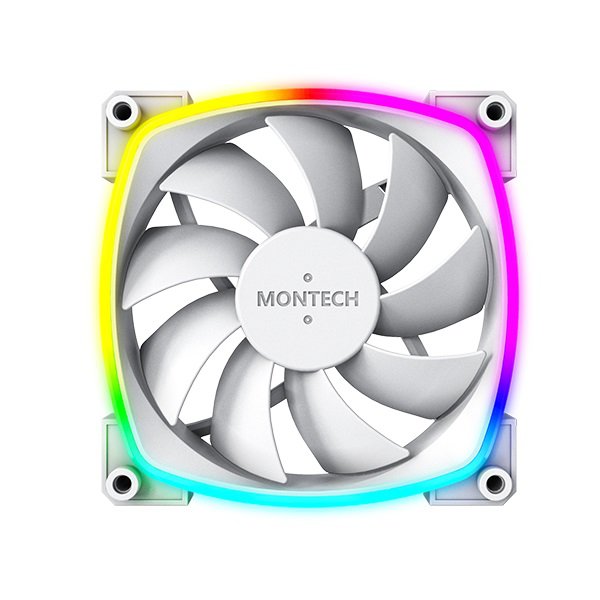 Montech AX120 PWM WHITE ARGB Fan 1600PWM, High-End Durability - 120mm