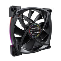 Montech AX140 PWM BLACK ARGB Standard Fan 1600PWM, High-End Durability - 140mm